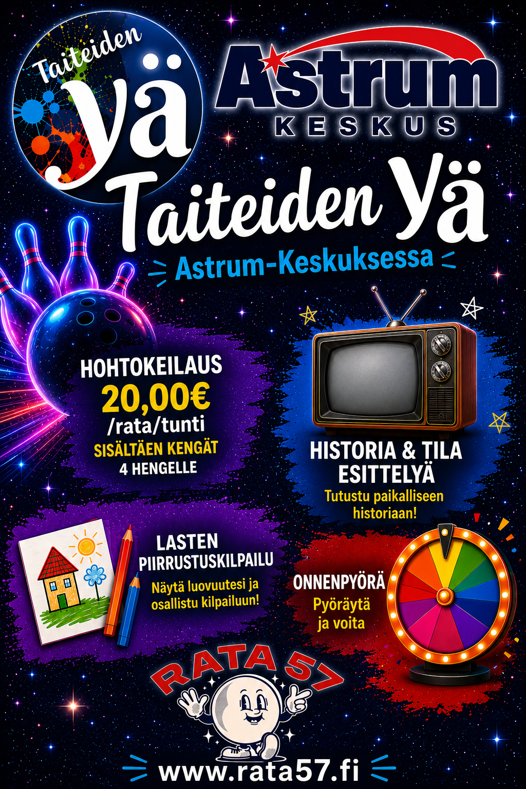 Historiaa ja hohtoa Taiteiden Yässä!